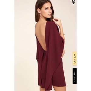 Lulu's Bodycon Reverse Cape Dress: NEVER WORN